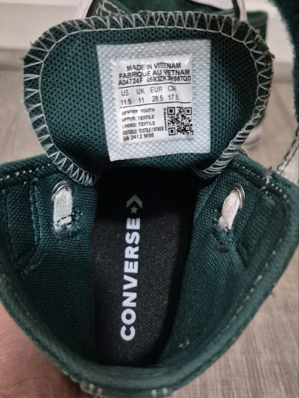 Converse Kids Green High Top All Star Sneakers